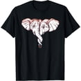thumbnail image 1 of Big Love Tshirt - Elephant Valentine Boho Friendship Tee Black 4X-Large, 1 of 4