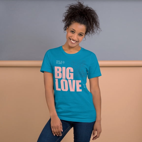 Big Love Unisex t-shirt (Aqua, S)