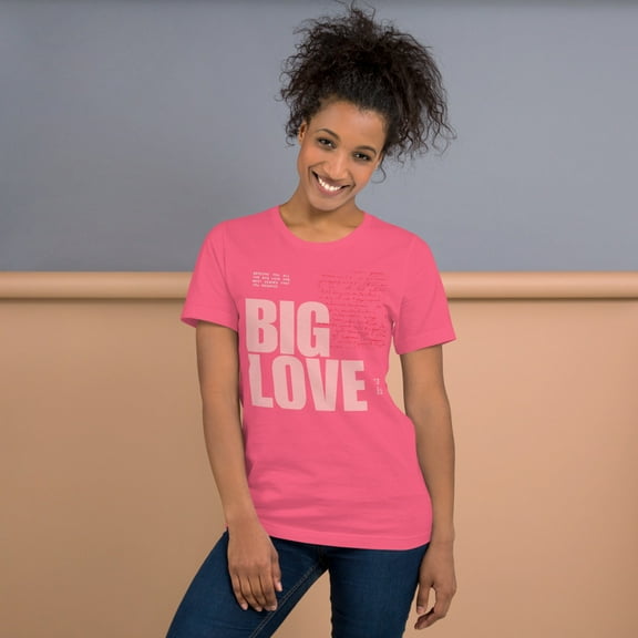 Big Love Unisex t-shirt (Charity Pink, S)