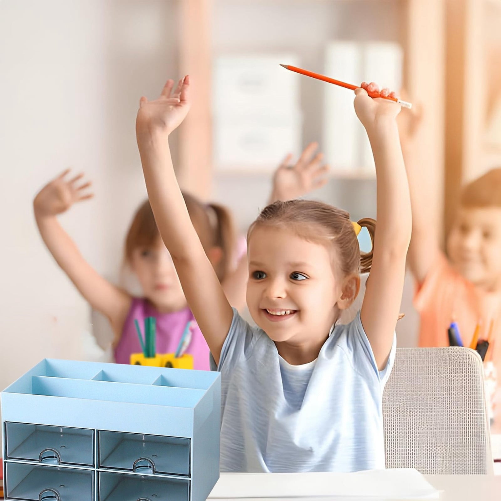 Big Marker Bag Desktop Storage Drawer Type Stationery Storage Layer