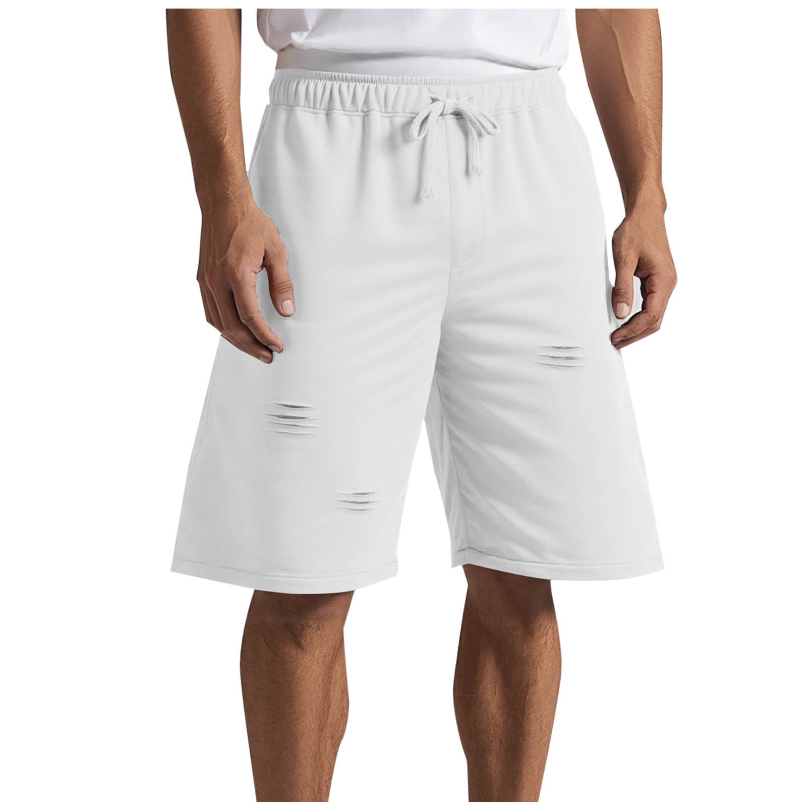 Big Men Shorts Cargo Shorts Zipper Pockets Men, Men's Stretch Cargo ...