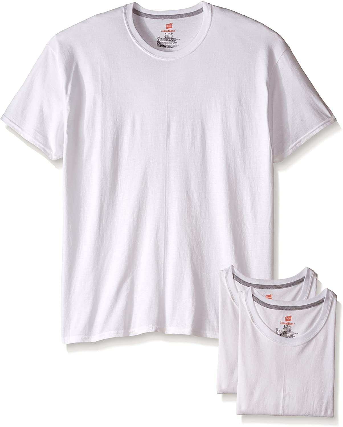 Big Men's 3 Pack Comfortblend White Crew T-Shirt