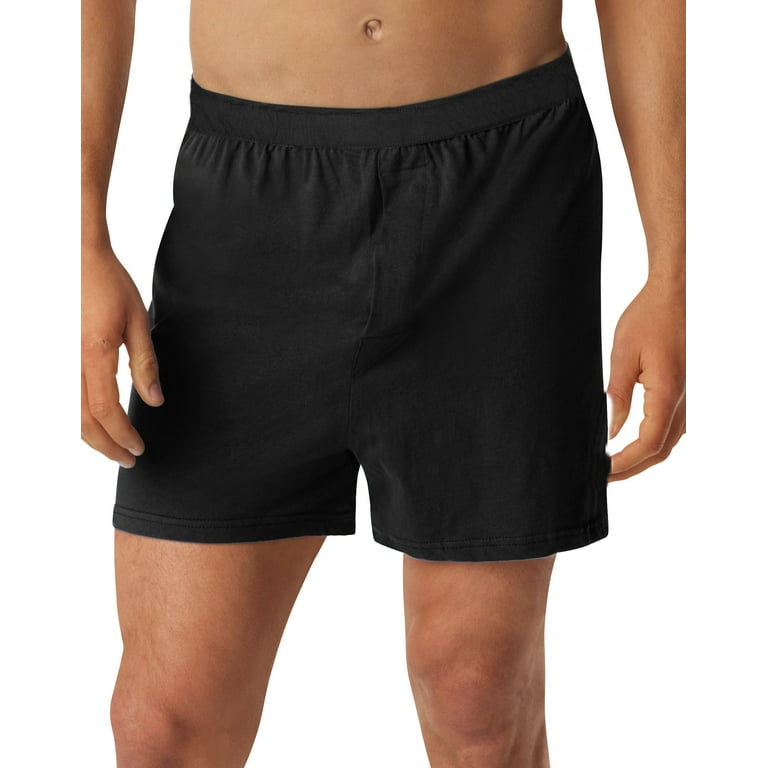 Hanes Big Man's Tagless 100% Cotton Knit Boxer Shorts Underwear