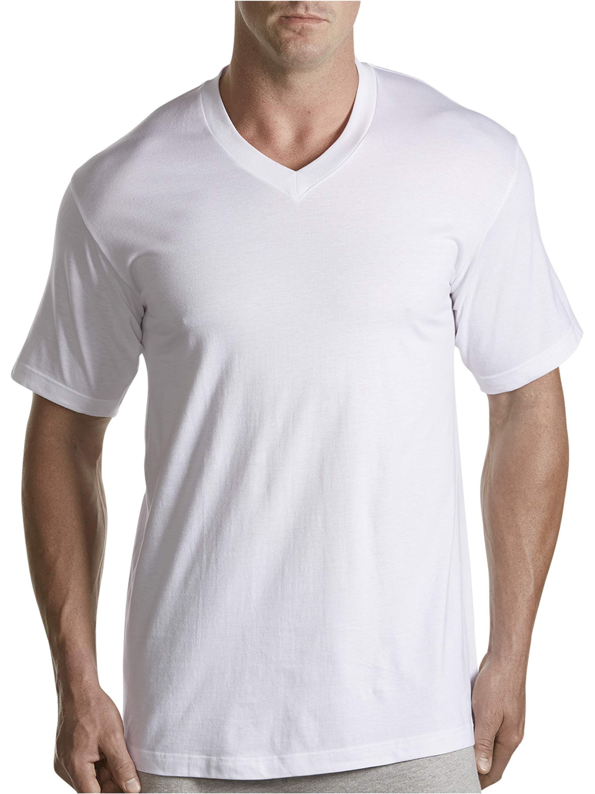 Big Men's 3 pack V-Neck T-Shirts, Up to 6XL - Walmart.com