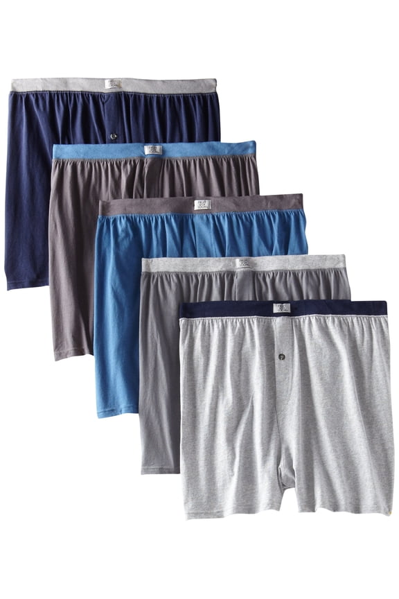 Big Men's Assorted Color Knit Boxers, 5-Pack