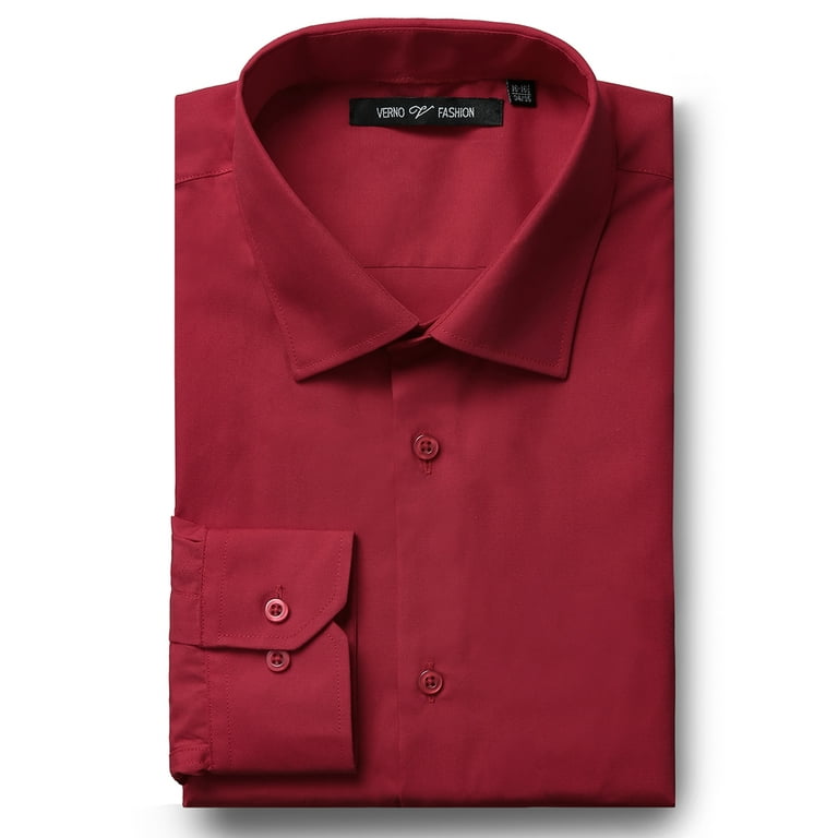 Big Men&rsquo;s Big &amp; Tall Shirts Regular Fit Long Sleeve Solid Business 