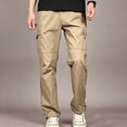 thumbnail image 1 of Big Men’s Breathable Polyester Multi Pocket Cargo Pants S to XXL, Rip Resistant Long Wearing Work Pants, 1 of 10