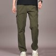 thumbnail image 1 of Big Men’s Breathable Polyester Multi Pocket Cargo Pants S to XXL, Rip Resistant Long Wearing Work Pants, 1 of 10