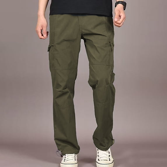 Big Men’s Breathable Polyester Multi Pocket Cargo Pants S to XXL, Rip Resistant Long Wearing Work Pants