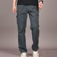 thumbnail image 1 of Big Men’s Breathable Polyester Multi Pocket Cargo Pants S to XXL, Rip Resistant Long Wearing Work Pants, 1 of 10