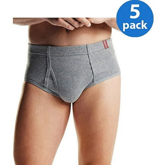 Big Men's ComfortSoft Waistband Mid-Rise Dyed Briefs 5-Pack, 2XL