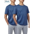 thumbnail image 1 of Big Men's Compression Dry Fit T Shirt Moisture Wicking Athletic Tees Exercise Fitness Activewear Short Sleeves Shirt Gym Workout Top T-Shirt, 2PACK S-3XL, 1 of 7