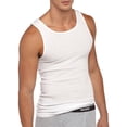 thumbnail image 1 of Big Men's Cotton Ribbed White A-Shirt, 4-Pack Size 2XL, 1 of 2