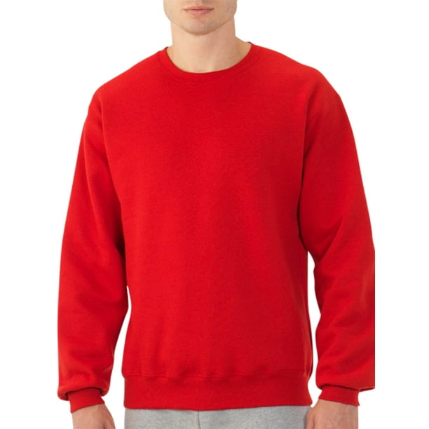 Big Men's Fleece Crew Sweatshirt - Walmart.com
