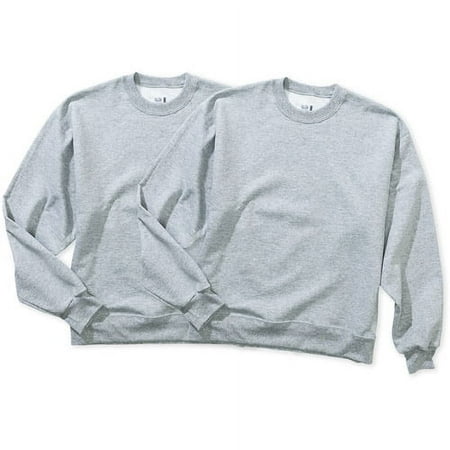 Big Men's Fleece Crew Sweatshirts, 2-Pack