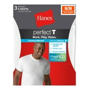 Big Men's FreshIQ ComfortBlend Crew Neck T-Shirts 3-Pack, 2XL