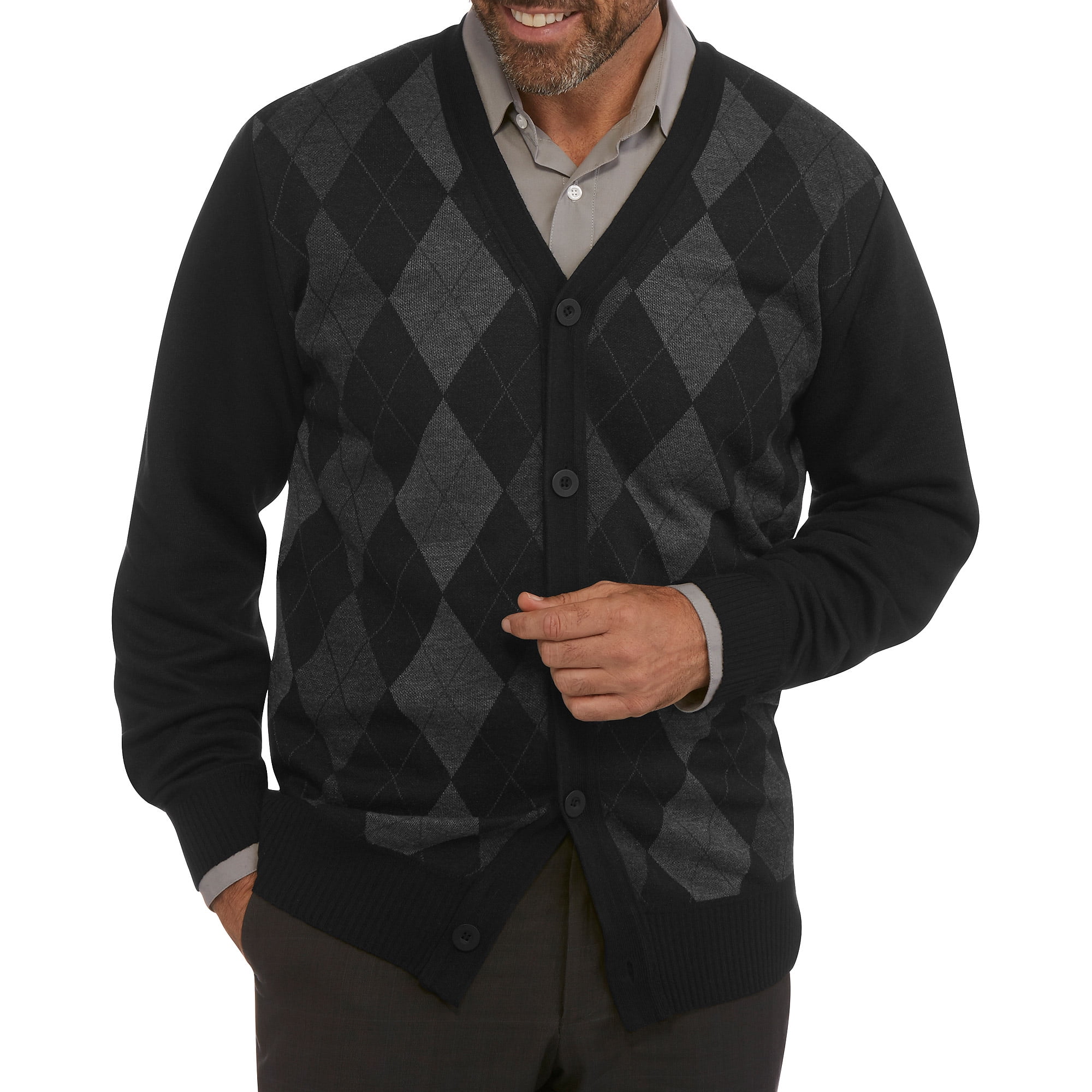 Big Men's Jacquard Crew Sweater - Walmart.com