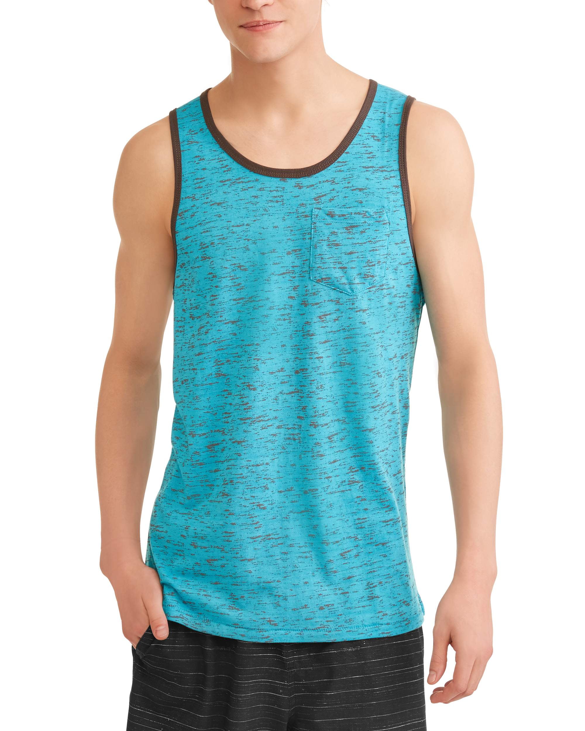 Big Men's Jersey Tank top with front Pocket