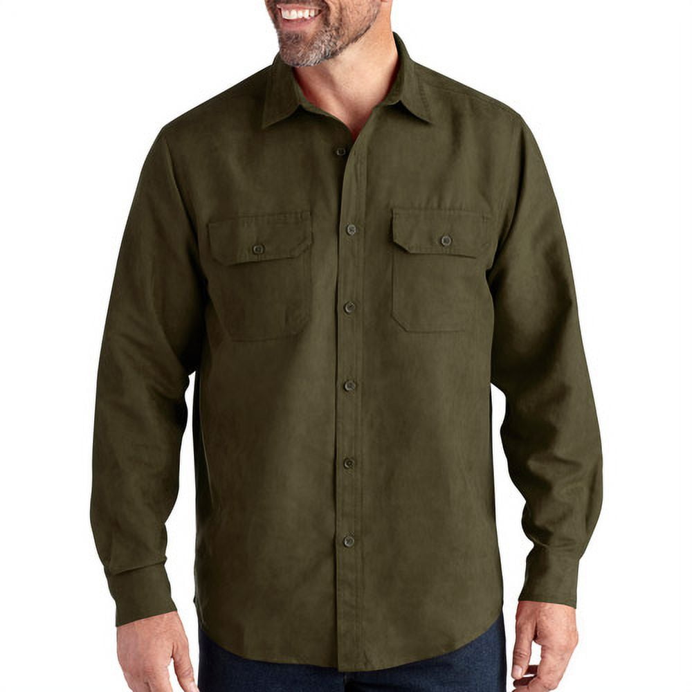 Big Men's Long Sleeve Sueded Shirt - Walmart.com