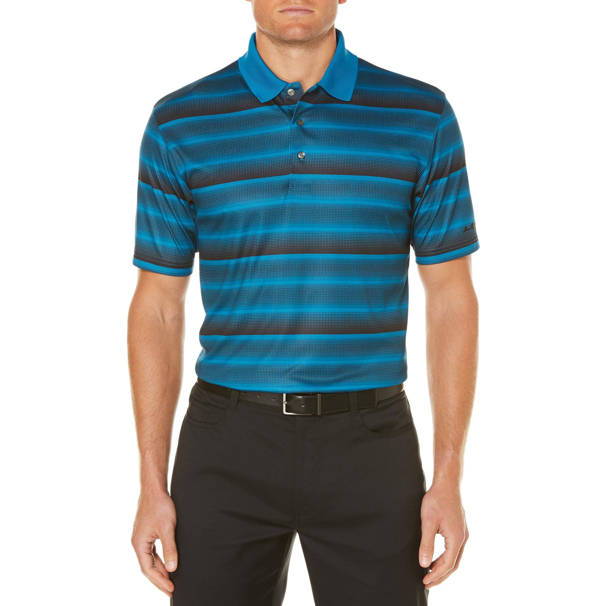 Big Men's Performance Short Sleeve Stripe Golf Polo Shirt - Walmart.com