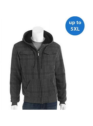 Men's Heavyweight Zip Up Hoodie Jacket Cotton Full Zipper Hooded Sweatshirt  Warm
