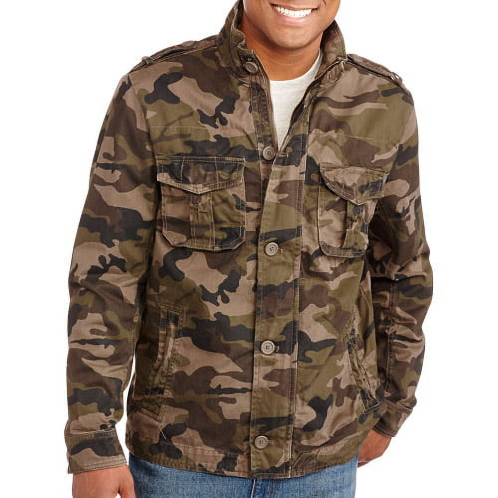 Big Men's Printed Military Jacket - Walmart.com