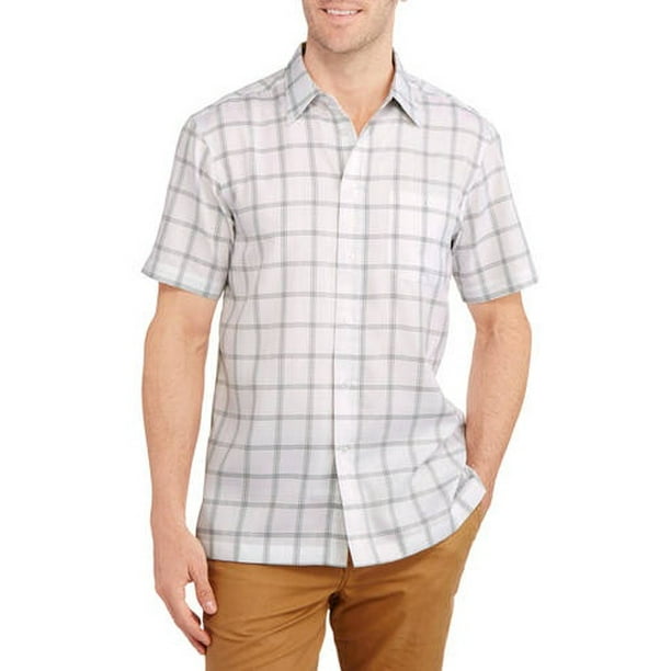 Big Men's Short Sleeve Microfiber Shirt - Walmart.com