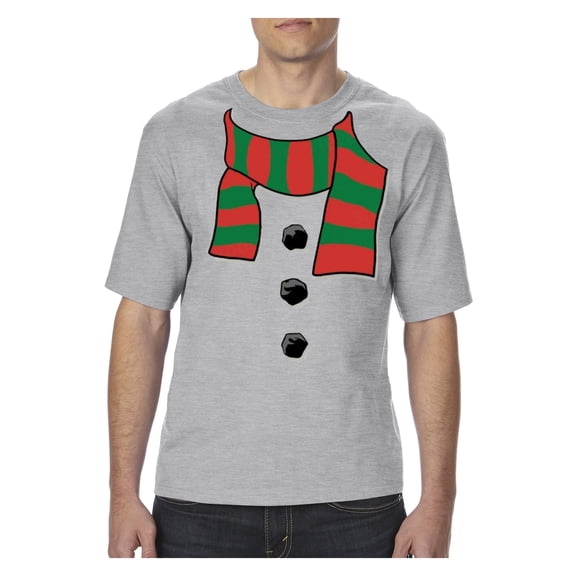 Big Men's T-Shirt - Christmas Snowman Scarf