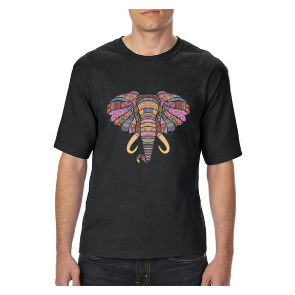 Big Men's T-Shirt - Elephant Mosaic