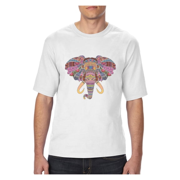 Big Men's T-Shirt - Elephant Mosaic