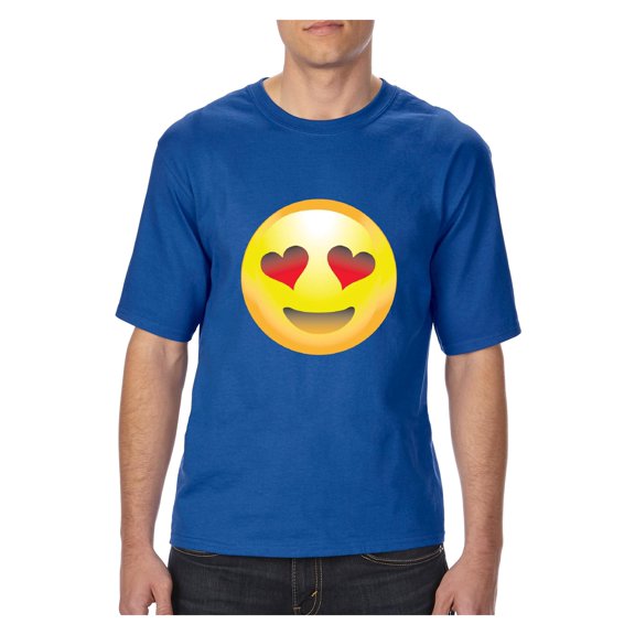 Big Men's T-Shirt - Emoji Heart-Shaped Eyes
