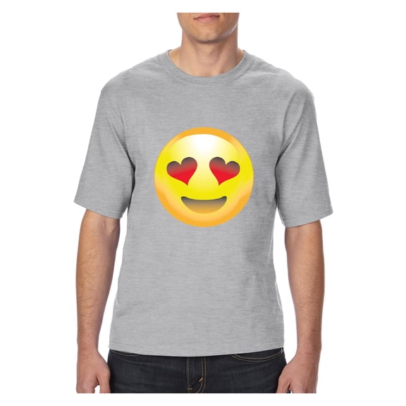 Big Men's T-Shirt - Emoji Heart-Shaped Eyes