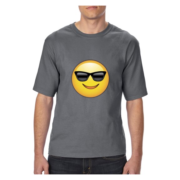 Big Men's T-Shirt - Emoji with Sunglasses