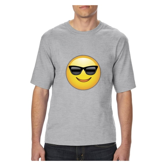 Big Men's T-Shirt - Emoji with Sunglasses