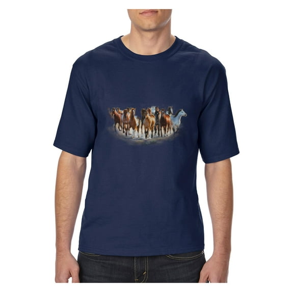 Big Men's T-Shirt - Horses Herd