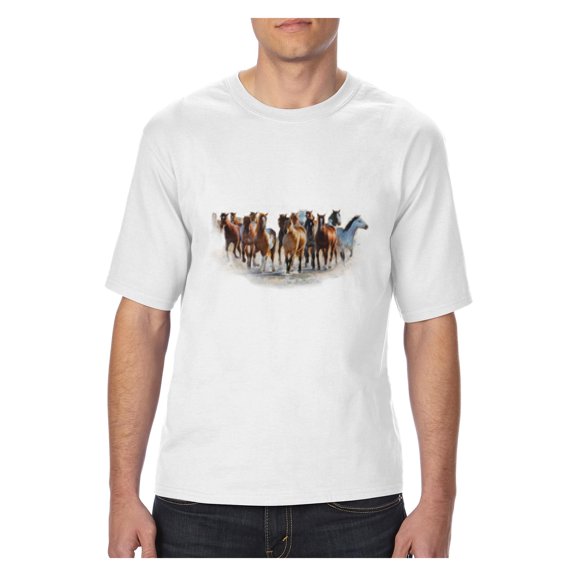 Big Men's T-Shirt - Horses Herd