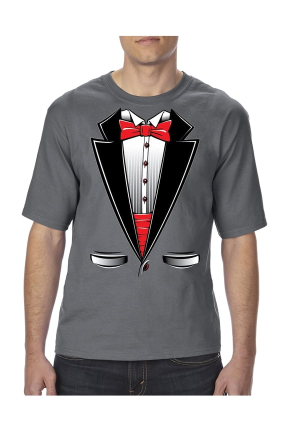 Big Men's T-Shirt - Tuxedo Prom Costume