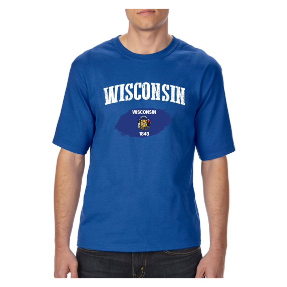Big Men's T-Shirt - Wisconsin Flag