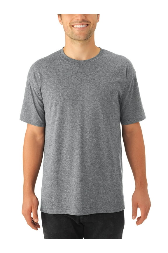 Big Men’s Tri-blend Short Sleeve Crewneck T Shirt, 2 Pack