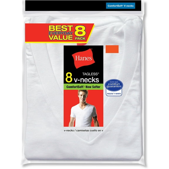 Big Men's Value 8 Pack V-Neck T-Shirts