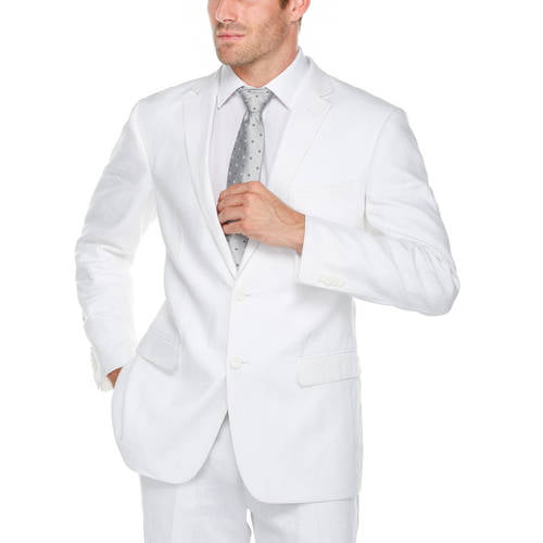 Big Men's White 100% Linen Classic Fit Suit - Walmart.com