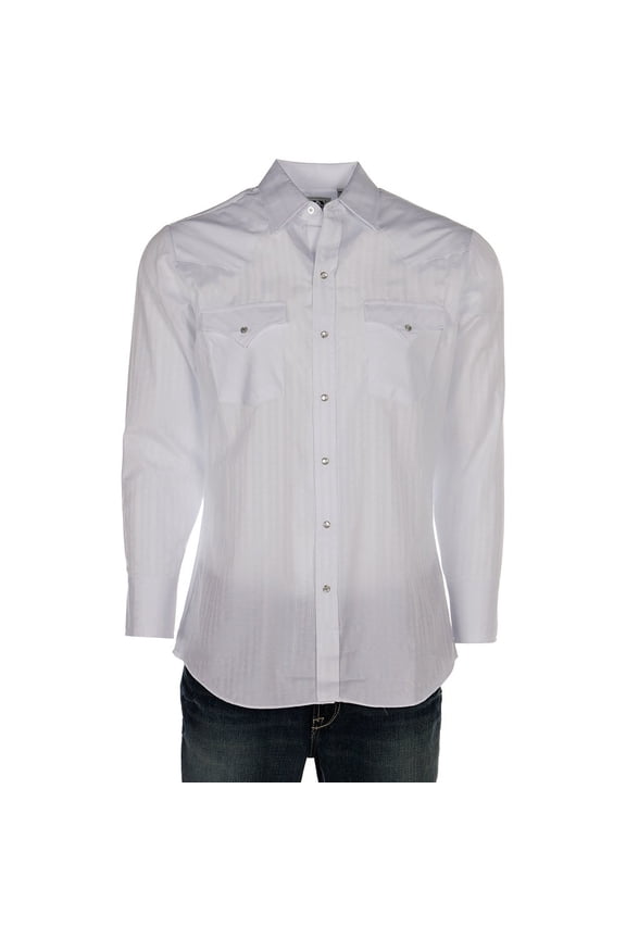 Big Mens Short Sleeve Tone On Tone Western