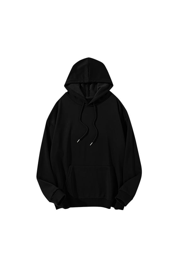 Big Mens Sweatshirts S-5XL & Tall Hoodies Pullover Long Sleeve Hoodie Plus Size Casual Solid Lightweight Sweatshirt Tops with Pocket