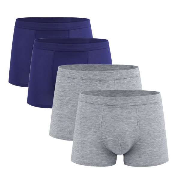 Big Mens Underwear 4X and Tall 4 Pack Plus Size L-4X Mid Waisted Boxer Briefs Boys Multipack Stretchy Breathable Basic Athletic Boxers Clearance Sale