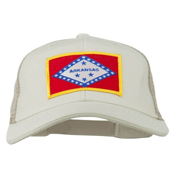 Big Mesh Arkansas Patch Cap - Putty Beige XL-3XL