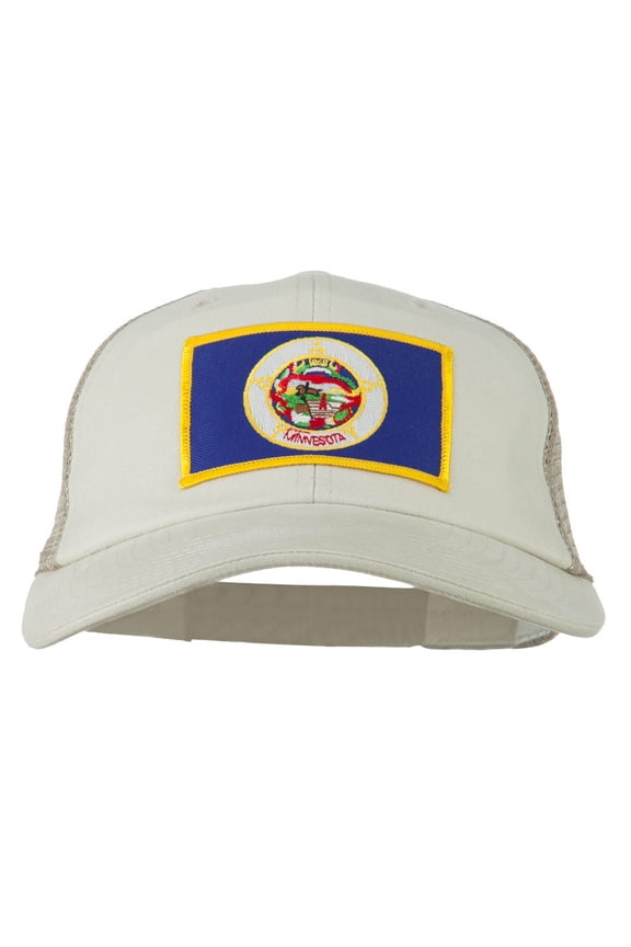 Big Mesh State Minnesota Patch Cap - Putty Beige XL-3XL