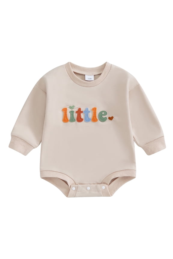 Big Middle Little Sibling Matching Outfit Long Sleeve Pullover Sweatshirt Romper Toddler Baby Announcement Clothes