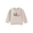thumbnail image 1 of Big Middle Little Sibling Matching Outfit Long Sleeve Pullover Sweatshirt Romper Toddler Baby Announcement Clothes, 1 of 8