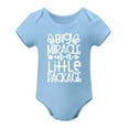 thumbnail image 1 of Big Miracle In A Little Package - Baby Clothes - Funny Newborn Bodysuit Outfits for Boys And Girls Sky Blue-style 6months, 1 of 7