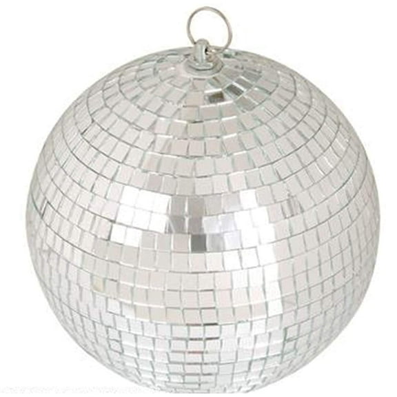 Big Mo's Toys Mirror Ball - Silver Hanging Disco Ball Party Decoration Accessories for 70s Parties